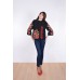 Embroidered coat "Luxurious Poppies" black